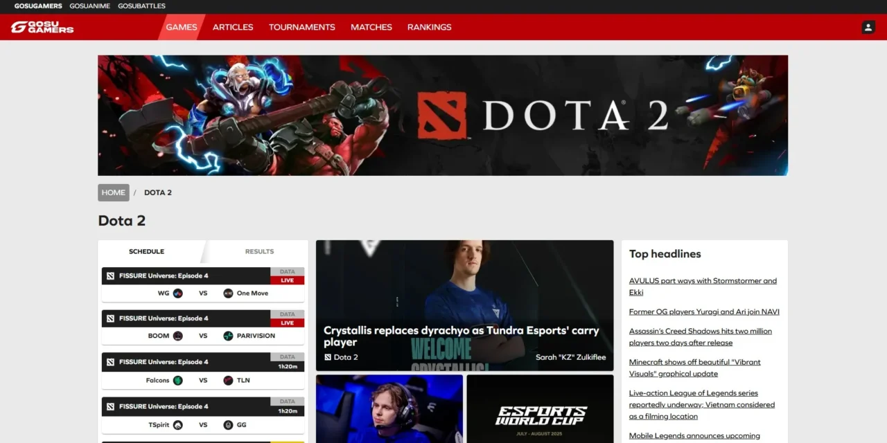 GosuGamers Dota 2 Review: The Ultimate Hub for Esports News, Matches & Rankings
